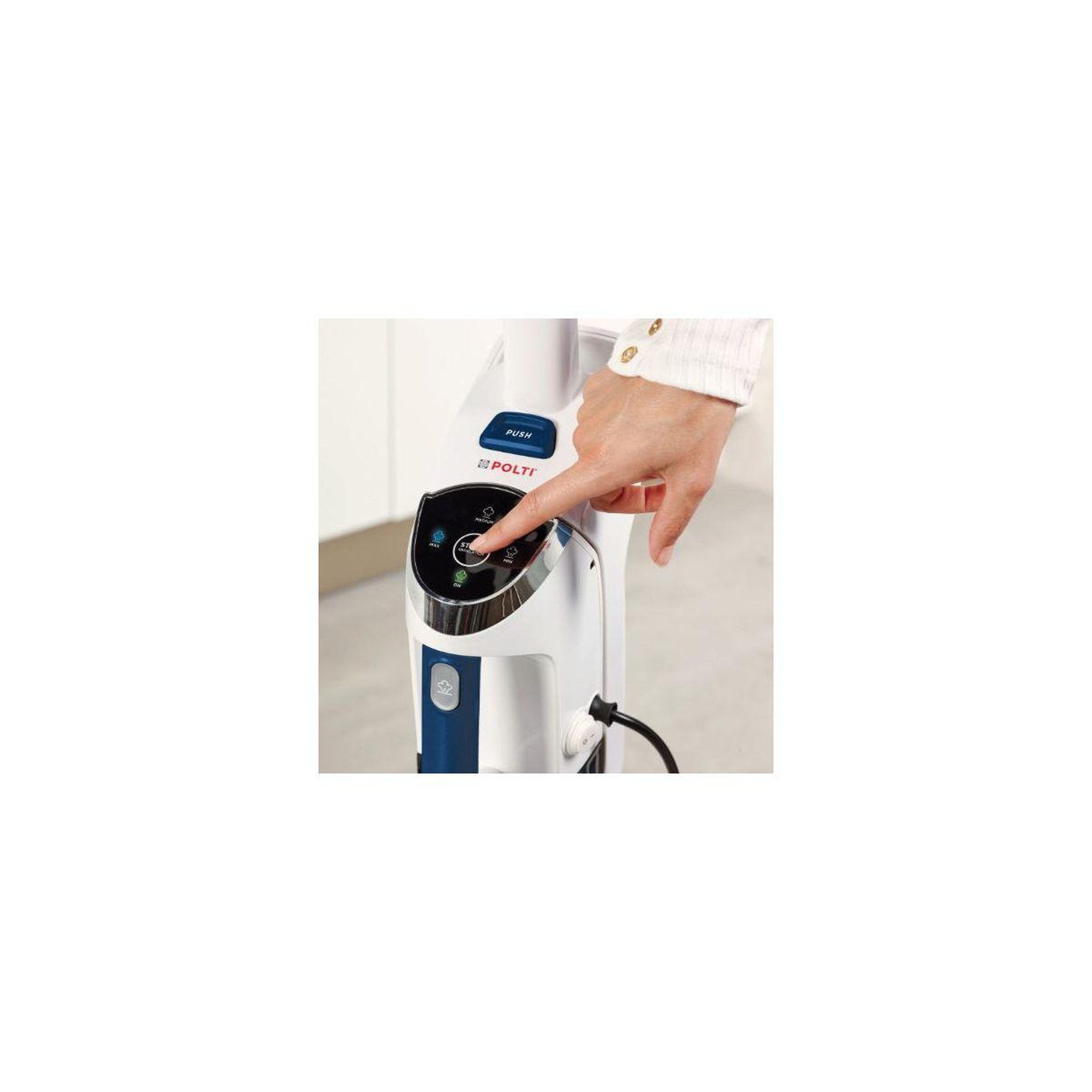 Voir la diapositive 2 : POLTI Balai vapeur vaporetto 3 clean blue