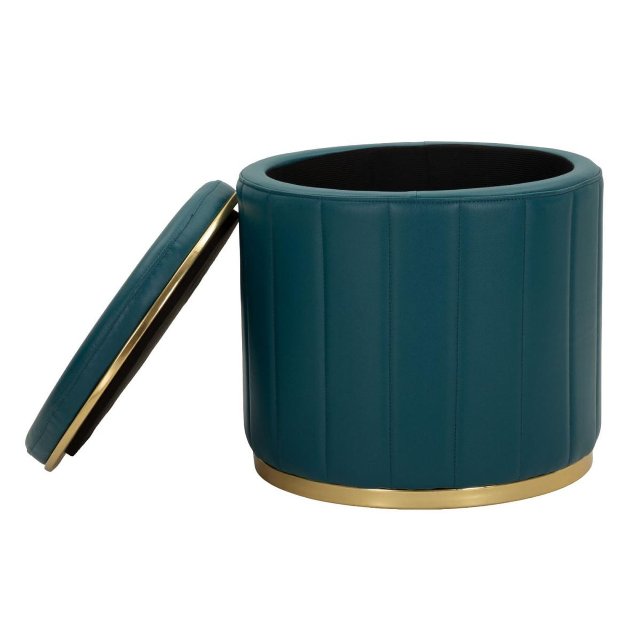 Voir la diapositive 4 : Paris Prix Pouf coffre design  london  46cm bleu