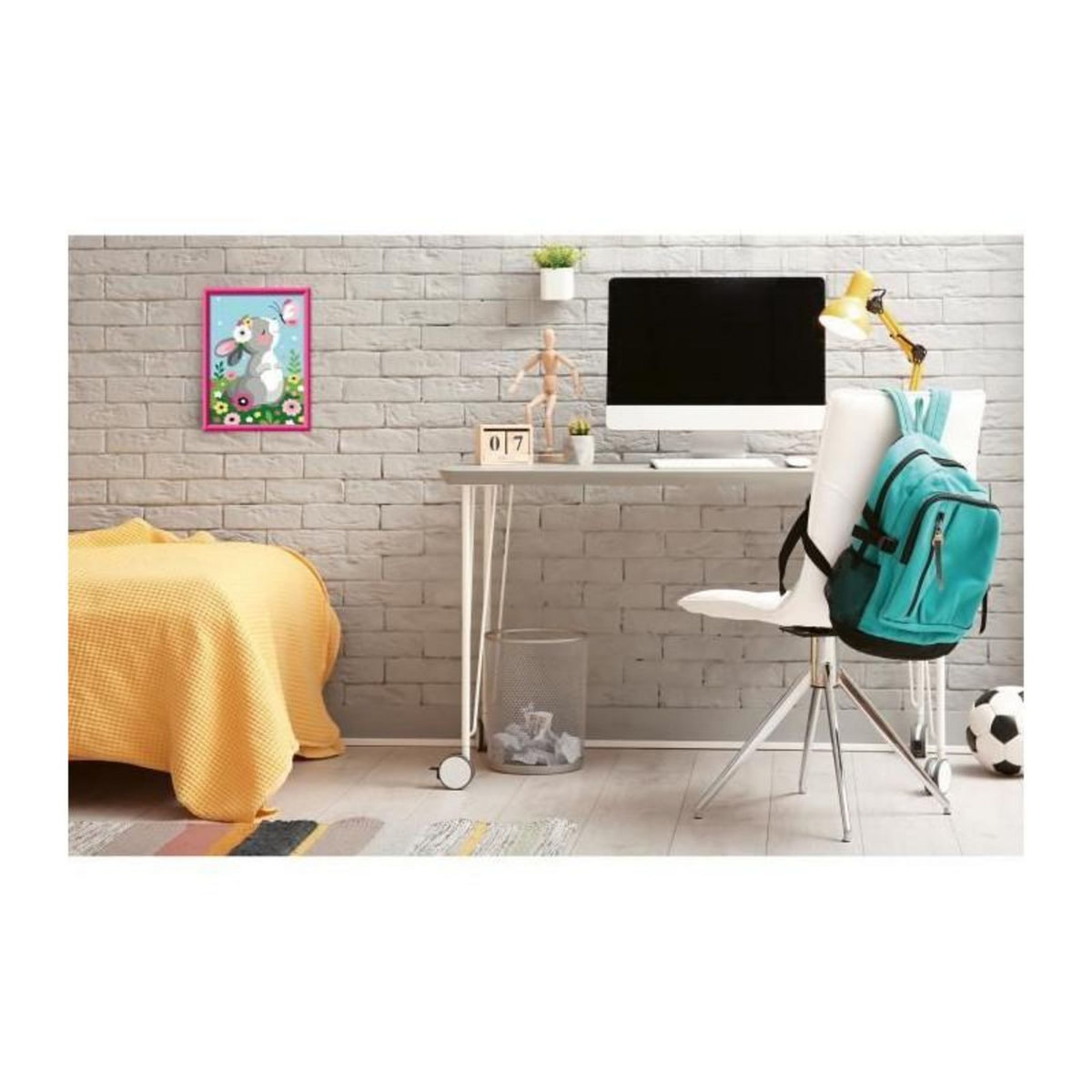 RAVENSBURGER CreArt Kids 18x24cm Lapin et papillon, Kit de peinture par numéros Numéro d'Art, Des 7 ans, 25836, Ravensburger