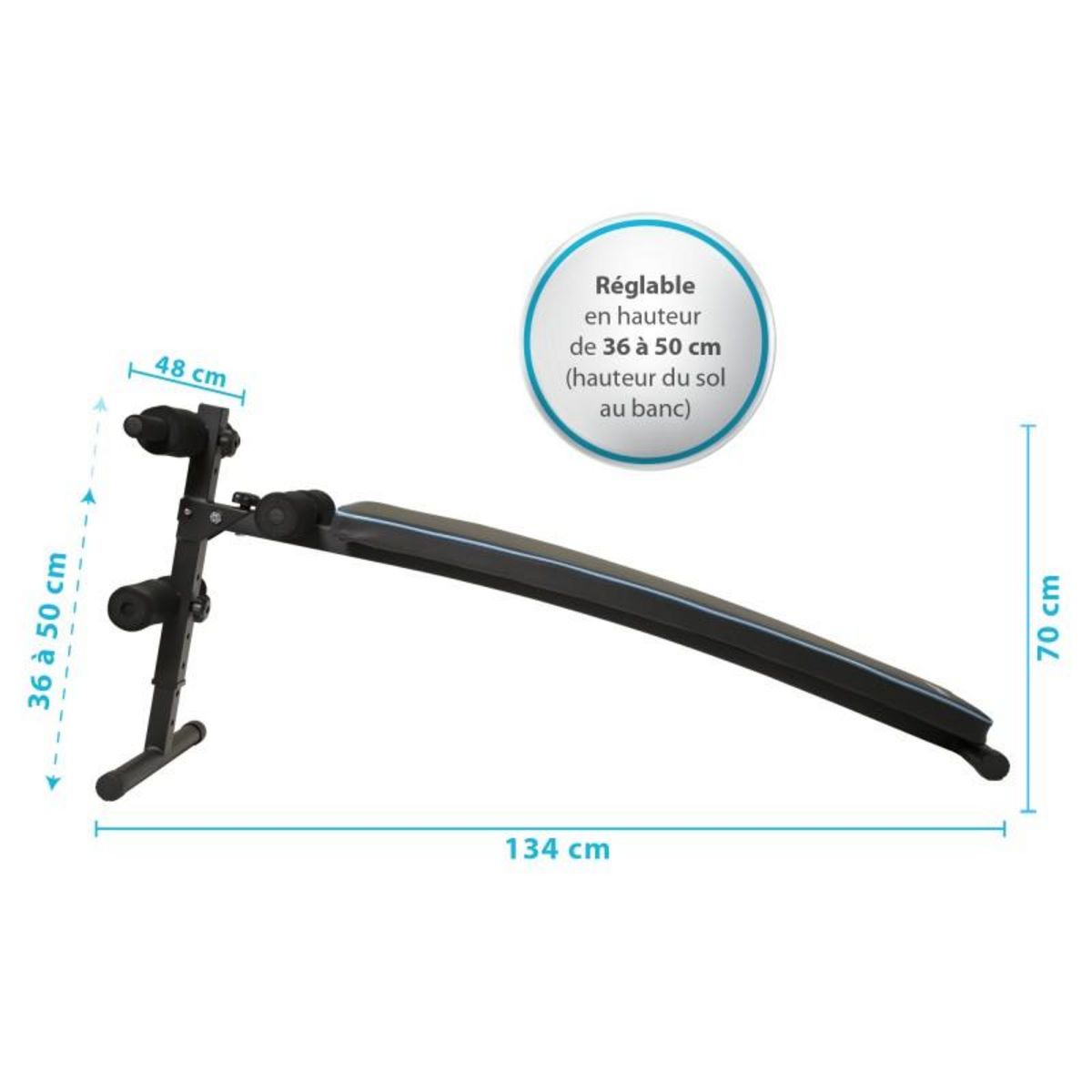 SPARRAW Banc de Musculation APOLLON Appareil de fitness multifonction avec Hauteur d'inclinaison réglable - Charge max 110Kg