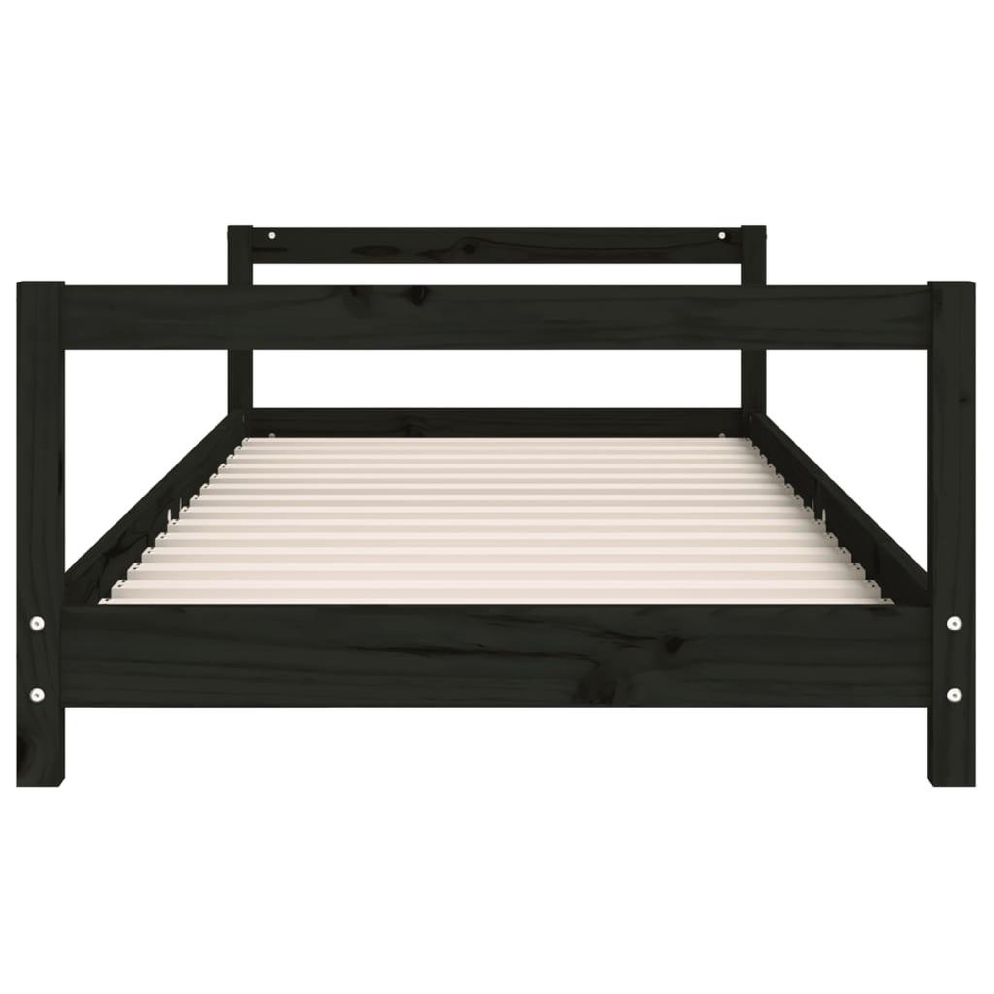 Voir la diapositive 4 : VIDAXL Cadre de lit pour enfants noir 90x190 cm bois de pin massif