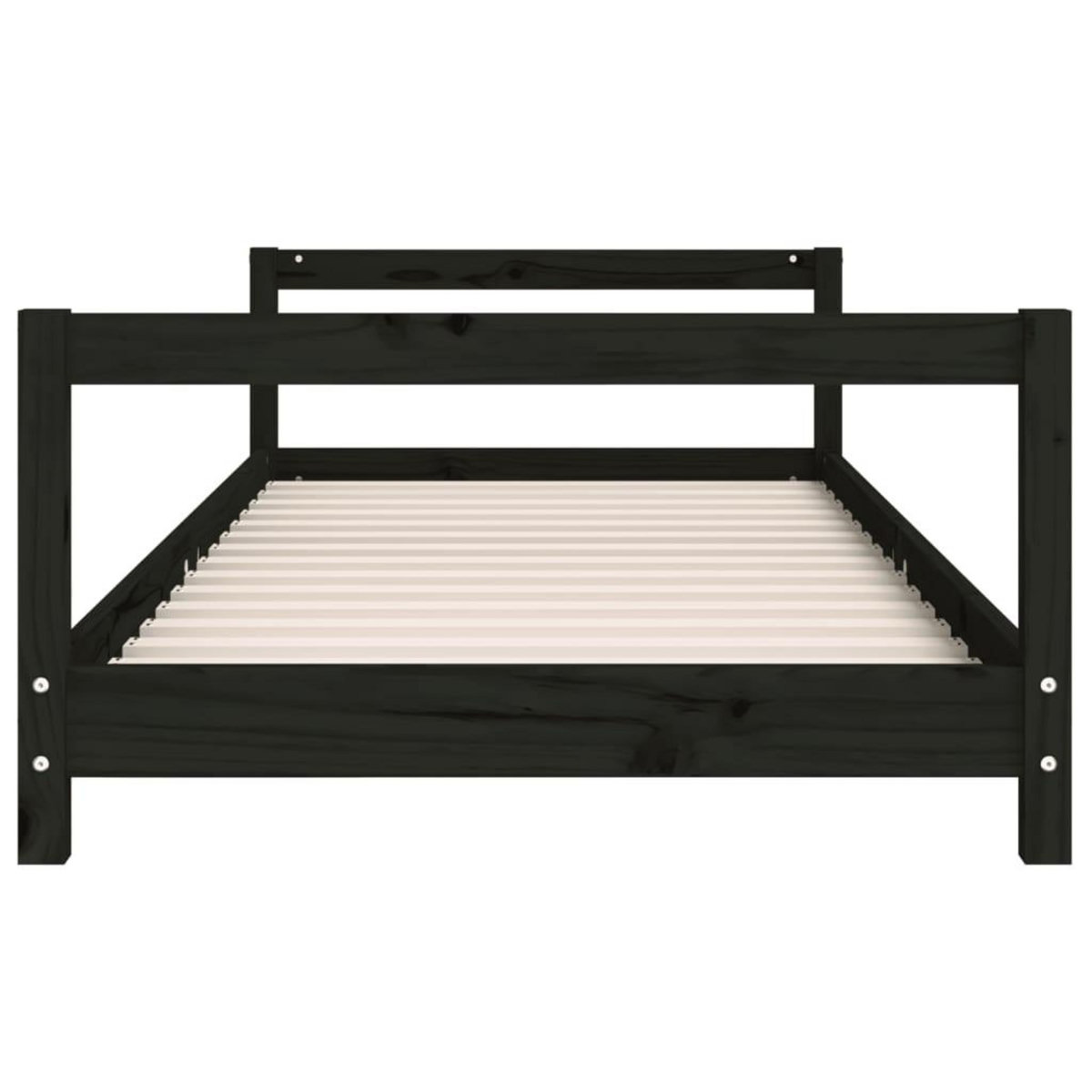 VIDAXL Cadre de lit pour enfants noir 90x190 cm bois de pin massif