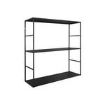 PRESENT TIME Etagère murale Level en métal mat. Coloris disponibles : Noir, Vert, Gris