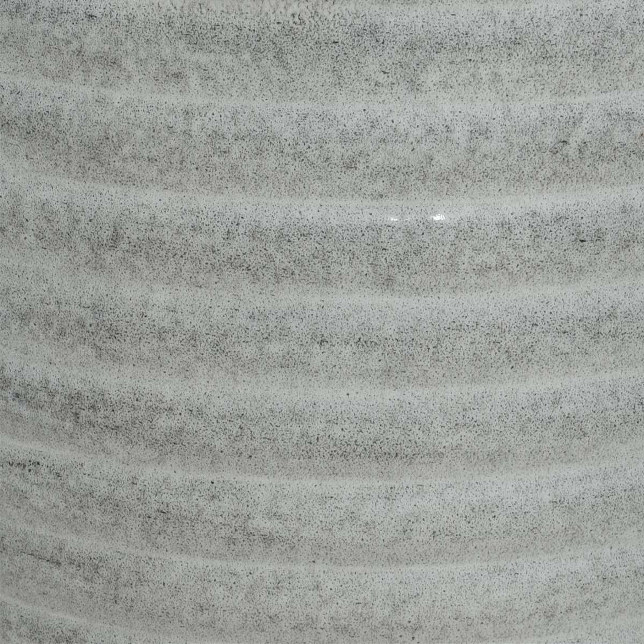 Voir la diapositive 2 : JARDIDECO Cache-pot rond en acier émaillé gris amy - ø 33 x 26 cm - jardideco