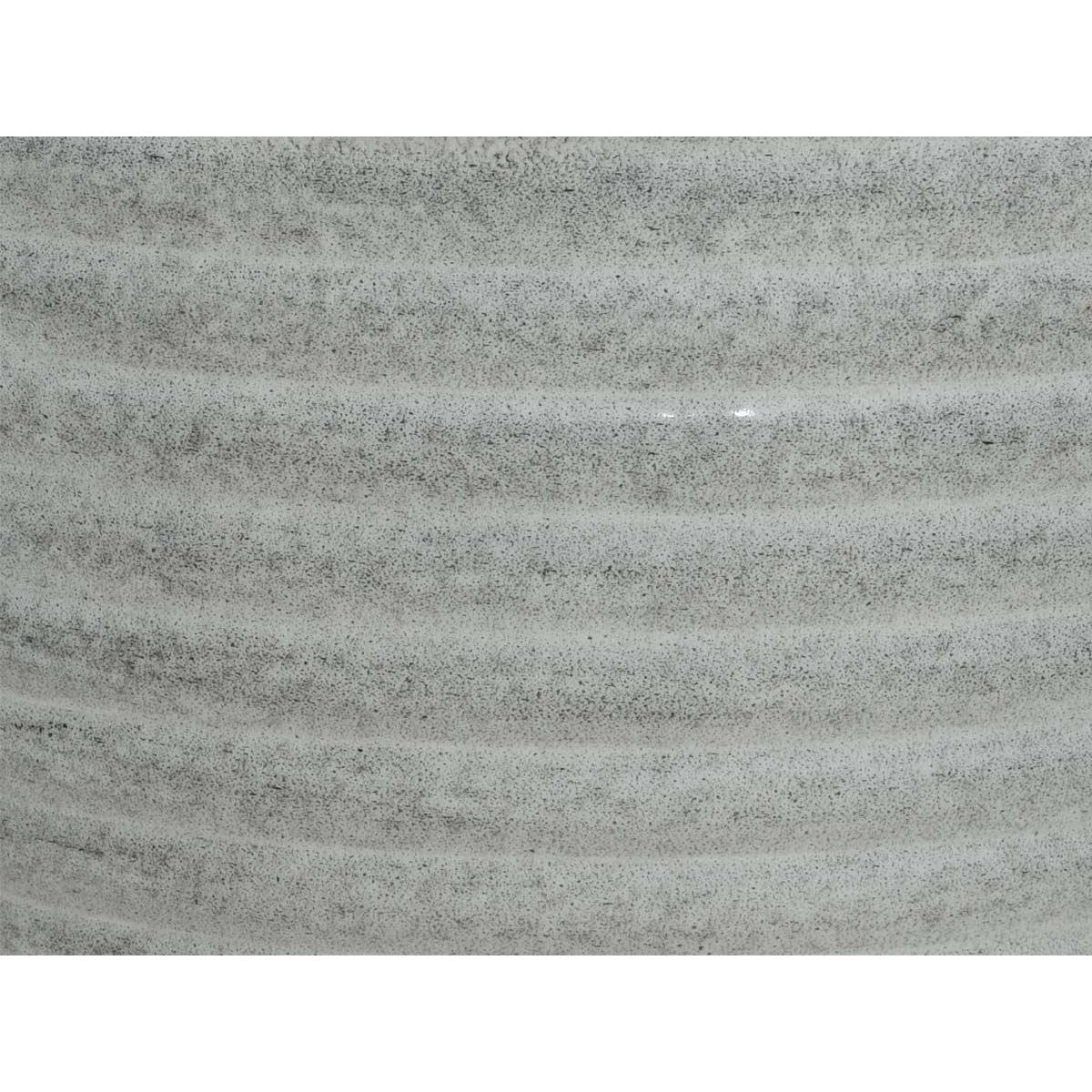 JARDIDECO Cache-pot rond en acier émaillé gris Amy - Ø 33 x 26 cm - Jardideco