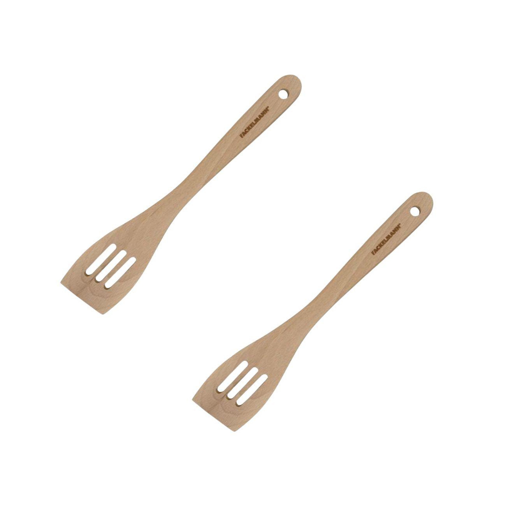 Fackelmann Set de 2 ustensiles de cuisine spatule en bois Fackelmann Nature