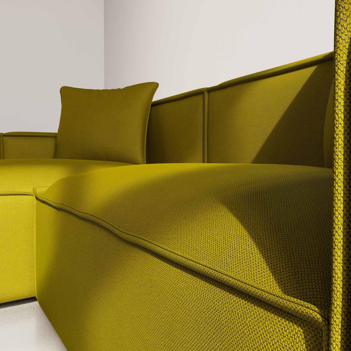 BEST MOBILIER Atlas - canapé d'angle réversible 4 places en velours texturé