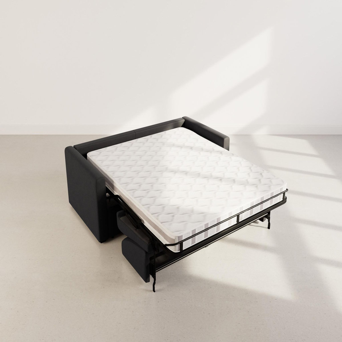 BEST MOBILIER Julia - canapé 3 places convertible express couchage quotidien 140 cm matelas 14 cm en tissu