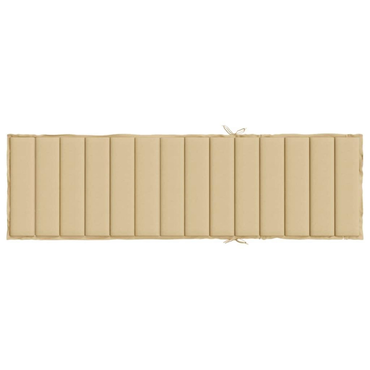 VIDAXL Coussin de chaise longue beige melange 200x50x4 cm tissu