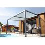 Voir la diapositive 1 : DCB GARDEN Pergola bioclimatique - Autoportée - Aluminium gris anthracite - 3-1x4m - TRAMONTO