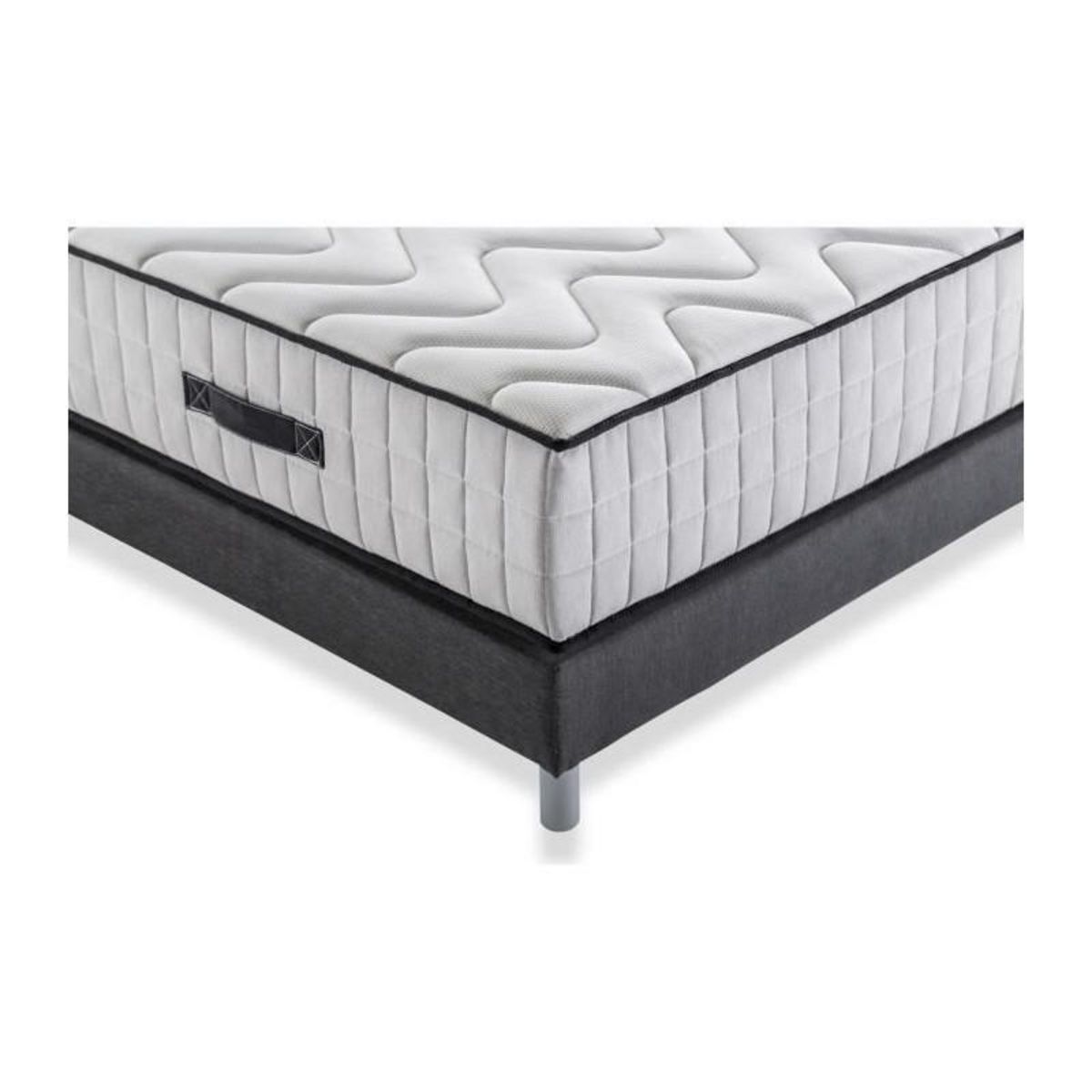 DEKO DREAM HOTEL SUPREME Ensemble Matelas + Sommier 160 x 200 - Ressorts - 7 zones - Ferme - 27 cm
