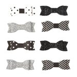 Paris Prix Lot de 8 Stickers  Nœud Paillettes  11cm Noir