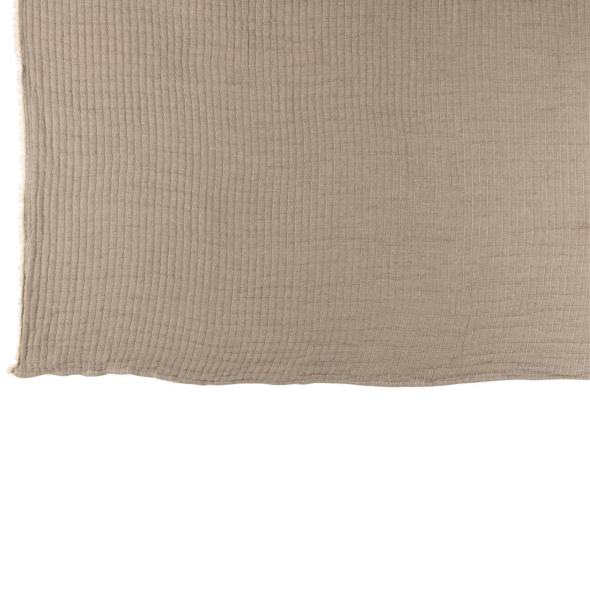 Voir la diapositive 3 : J-LINE Plaid déco lignes  teddy  130x180cm gris