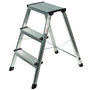 Voir la diapositive 2 : WERKAPRO Marchepied pliable en aluminium 3 marches WERKA PRO