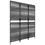 Voir la diapositive 4 : VIDAXL Cloison de separation 3 panneaux noir resine tressee
