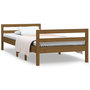 Voir la diapositive 2 : VIDAXL Cadre de lit sans matelas marron miel 90x200 cm bois pin massif