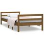 Voir la diapositive 2 : VIDAXL Cadre de lit sans matelas marron miel 90x200 cm bois pin massif