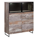 Paris Prix Buffet Design 2 Portes  Plank  120cm Naturel