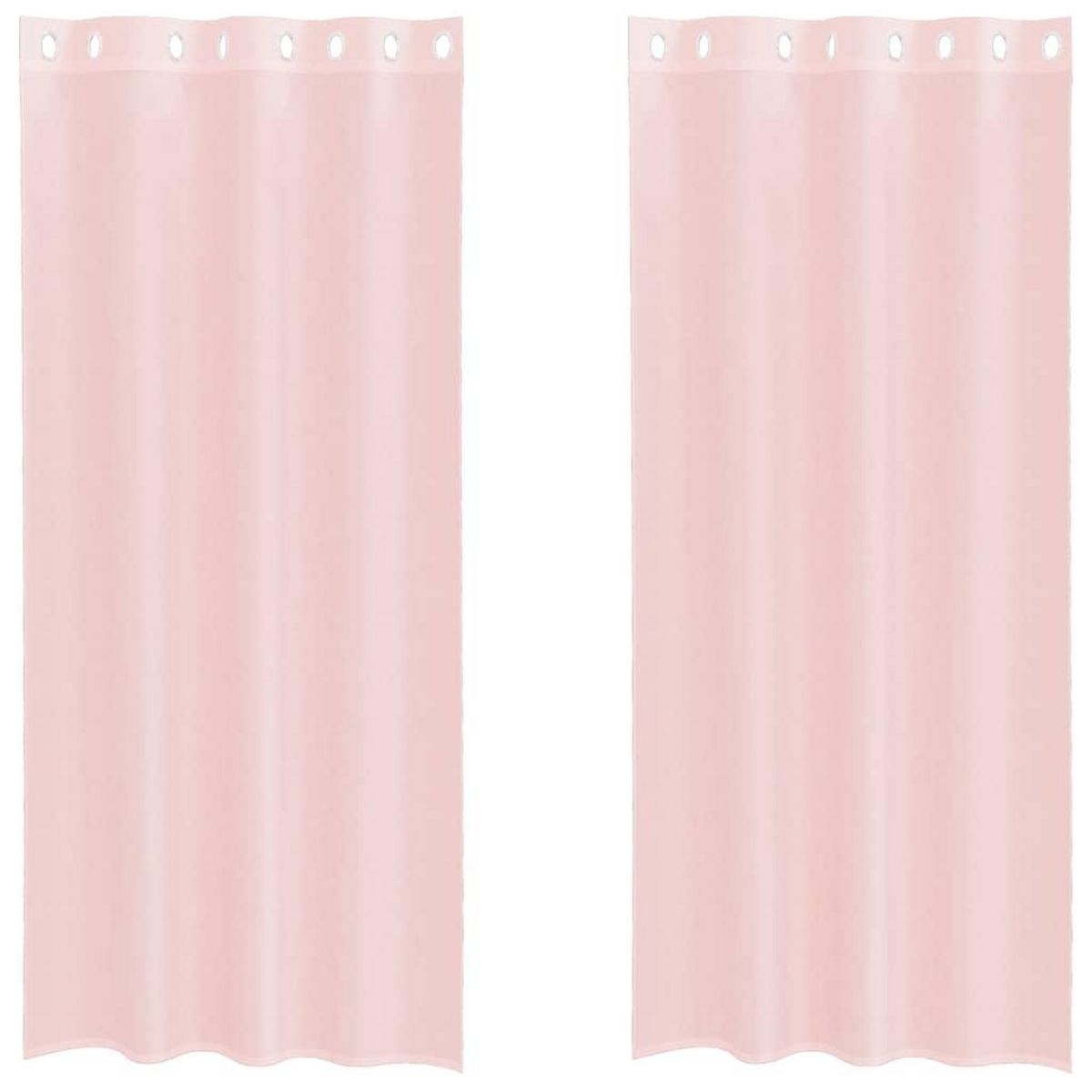 VIDAXL Rideaux en voile avec œillets 2 pcs rose clair 140x225 cm