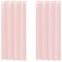 Voir la diapositive 2 : VIDAXL Rideaux en voile avec œillets 2 pcs rose clair 140x225 cm