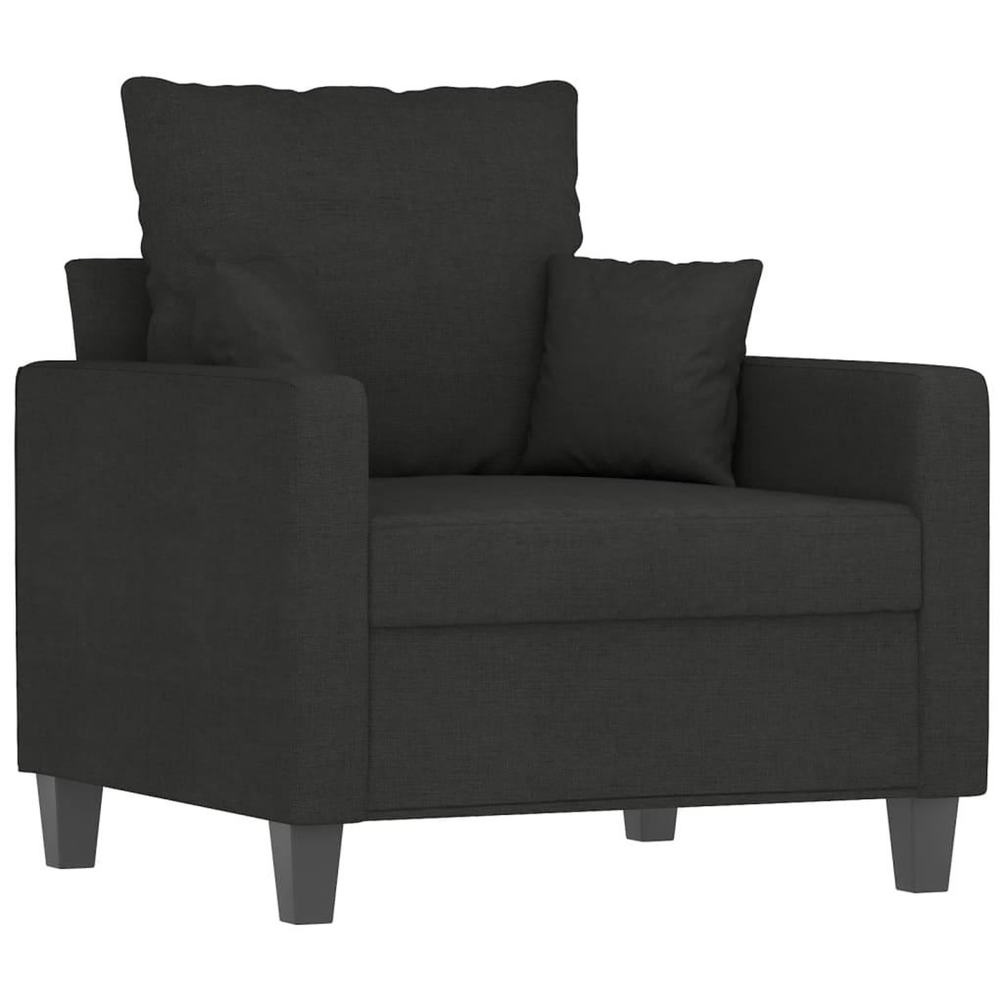 Voir la diapositive 2 : VIDAXL Fauteuil Noir 60 cm Tissu