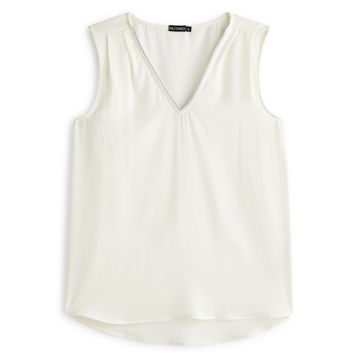 IN EXTENSO Top blanc col v femme