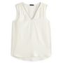 Voir la diapositive 3 : IN EXTENSO Top blanc col v femme