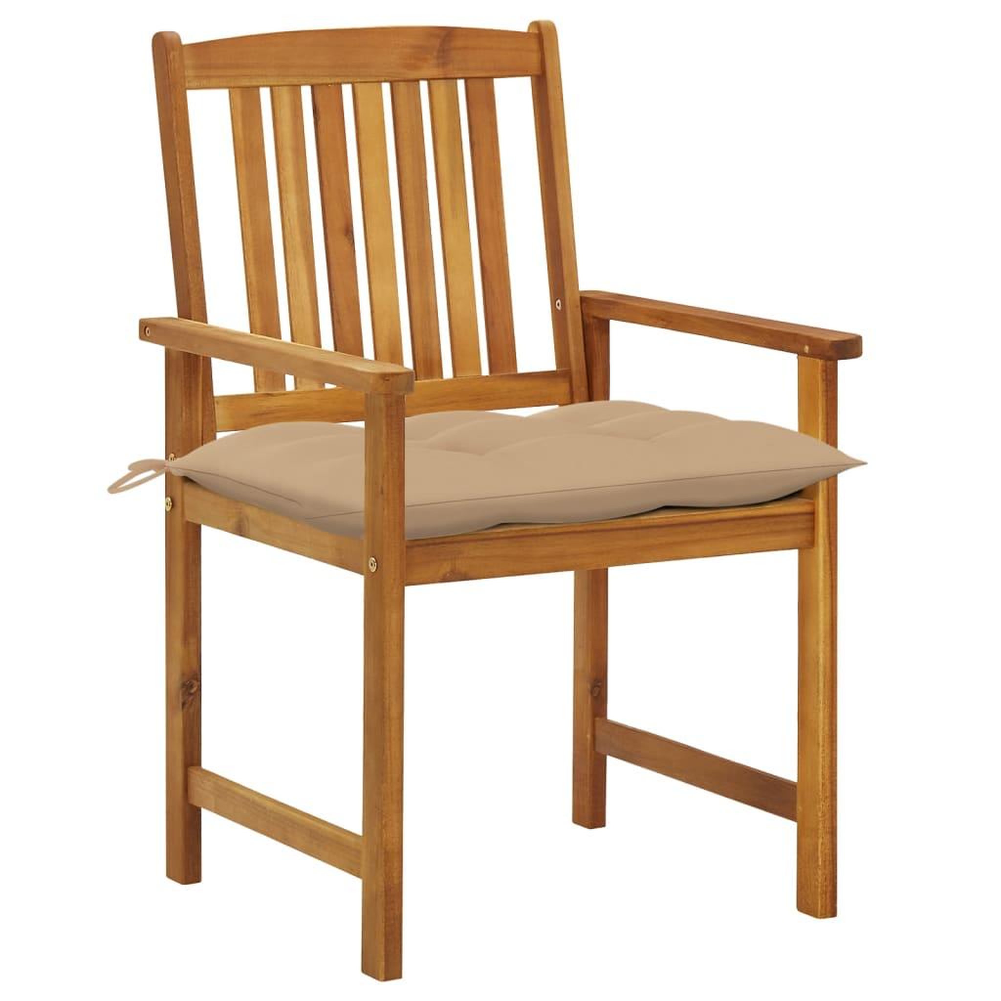 Voir la diapositive 2 : VIDAXL Chaises de jardin avec coussins lot de 8 Bois d'acacia solide