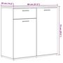 Voir la diapositive 6 : VIDAXL Buffet vieux bois 80x36x75 cm bois d'ingenierie