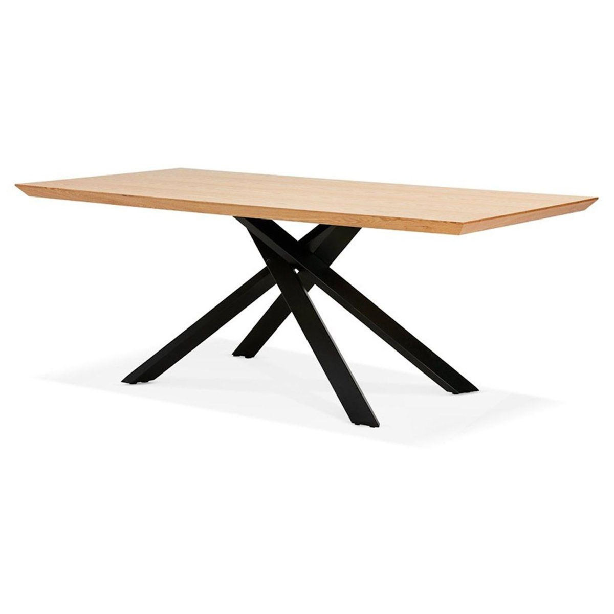 Paris Prix Table à Manger en Bois  Laby  200cm Naturel & Noir
