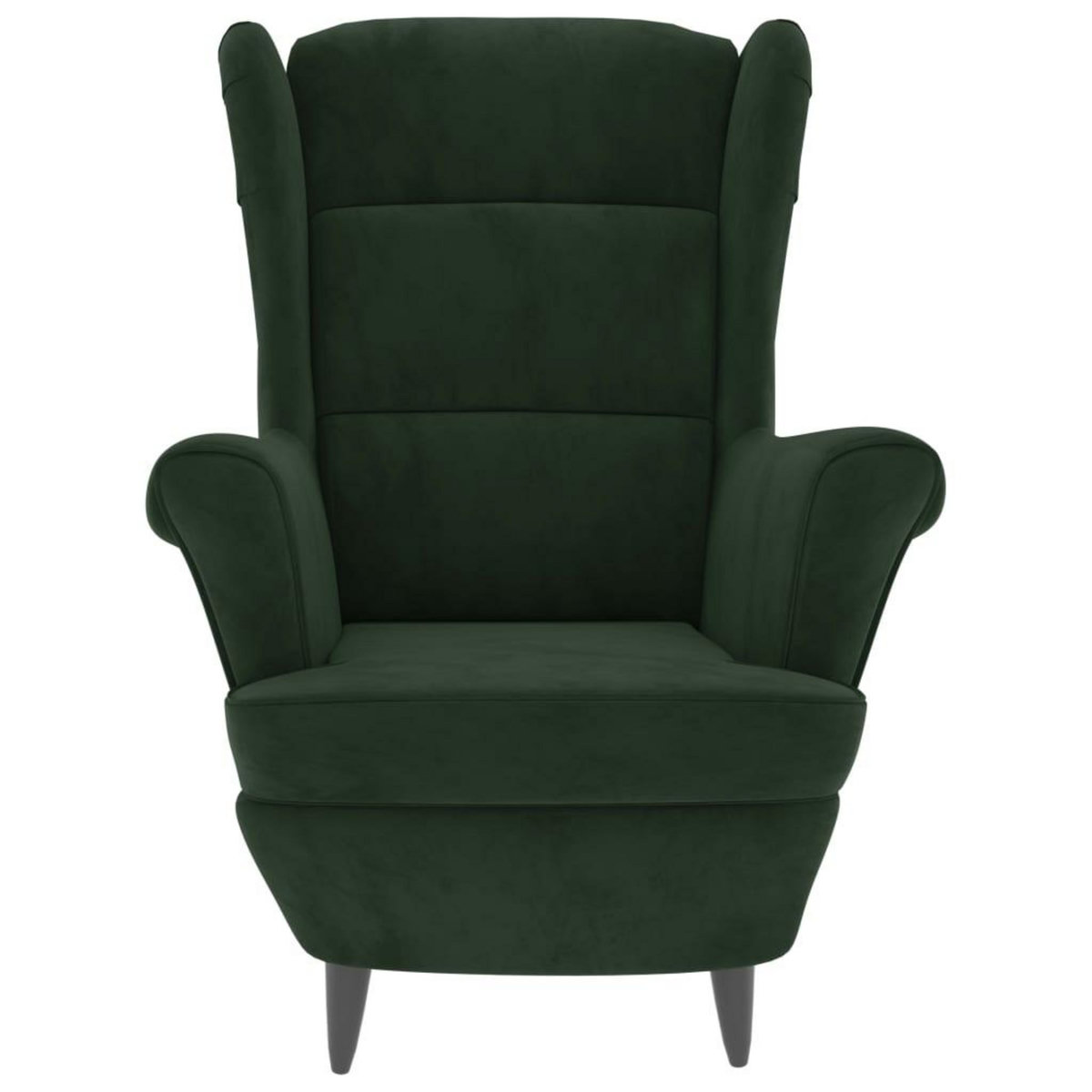 VIDAXL Fauteuil vert fonce velours