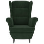 Voir la diapositive 3 : VIDAXL Fauteuil vert fonce velours