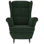 Voir la diapositive 3 : VIDAXL Fauteuil vert fonce velours
