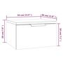 Voir la diapositive 6 : VIDAXL Table de chevet murale blanc brillant 34x30x20 cm