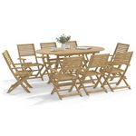 VIDAXL Ensemble a manger de jardin 9 pcs bois d'acacia solide