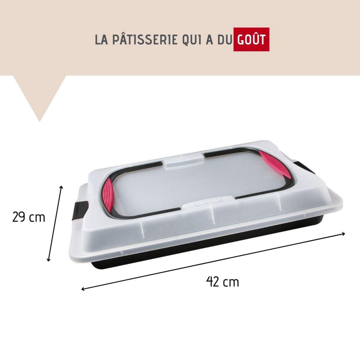 ZENKER Ensemble de 2 Plaques de cuisson 42 x 29 cm avec couvercle Zenker Special To Go