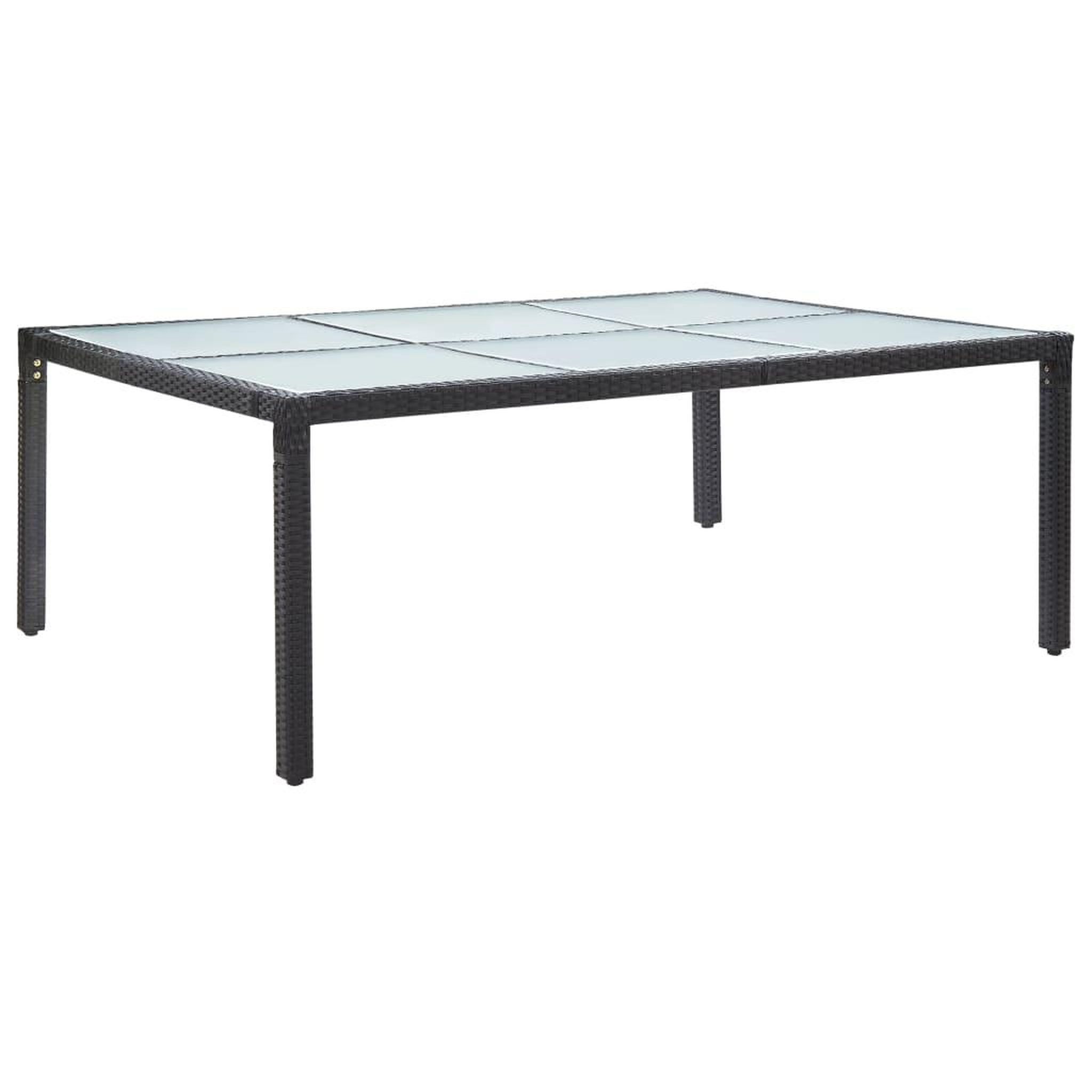 Voir la diapositive 1 : VIDAXL Table a dîner d'exterieur Noir 200x150x74 cm Resine tressee