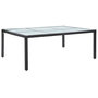 Voir la diapositive 1 : VIDAXL Table a dîner d'exterieur Noir 200x150x74 cm Resine tressee