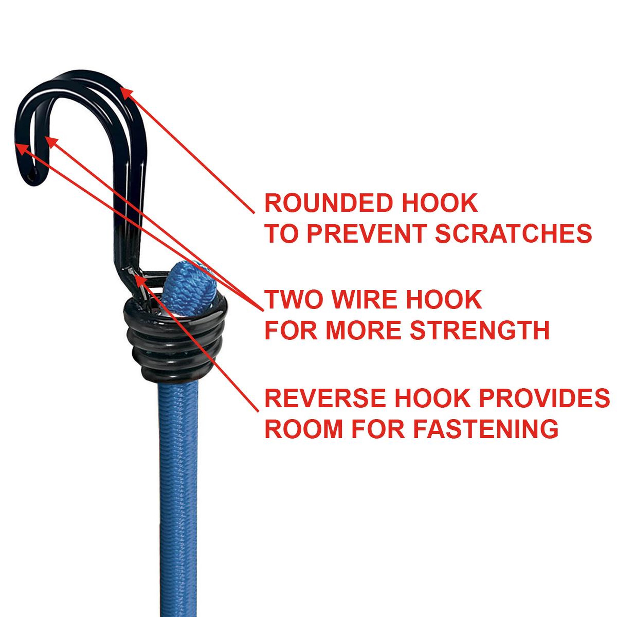 Master lock Tendeurs avec Crochet [Pack de 2 Tendeurs] [120 cm Corde] [Crochet Inversé] 3017EURDAT