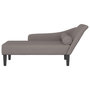 Voir la diapositive 3 : VIDAXL Chaise longue avec coussins taupe tissu