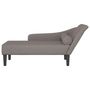 Voir la diapositive 3 : VIDAXL Chaise longue avec coussins taupe tissu