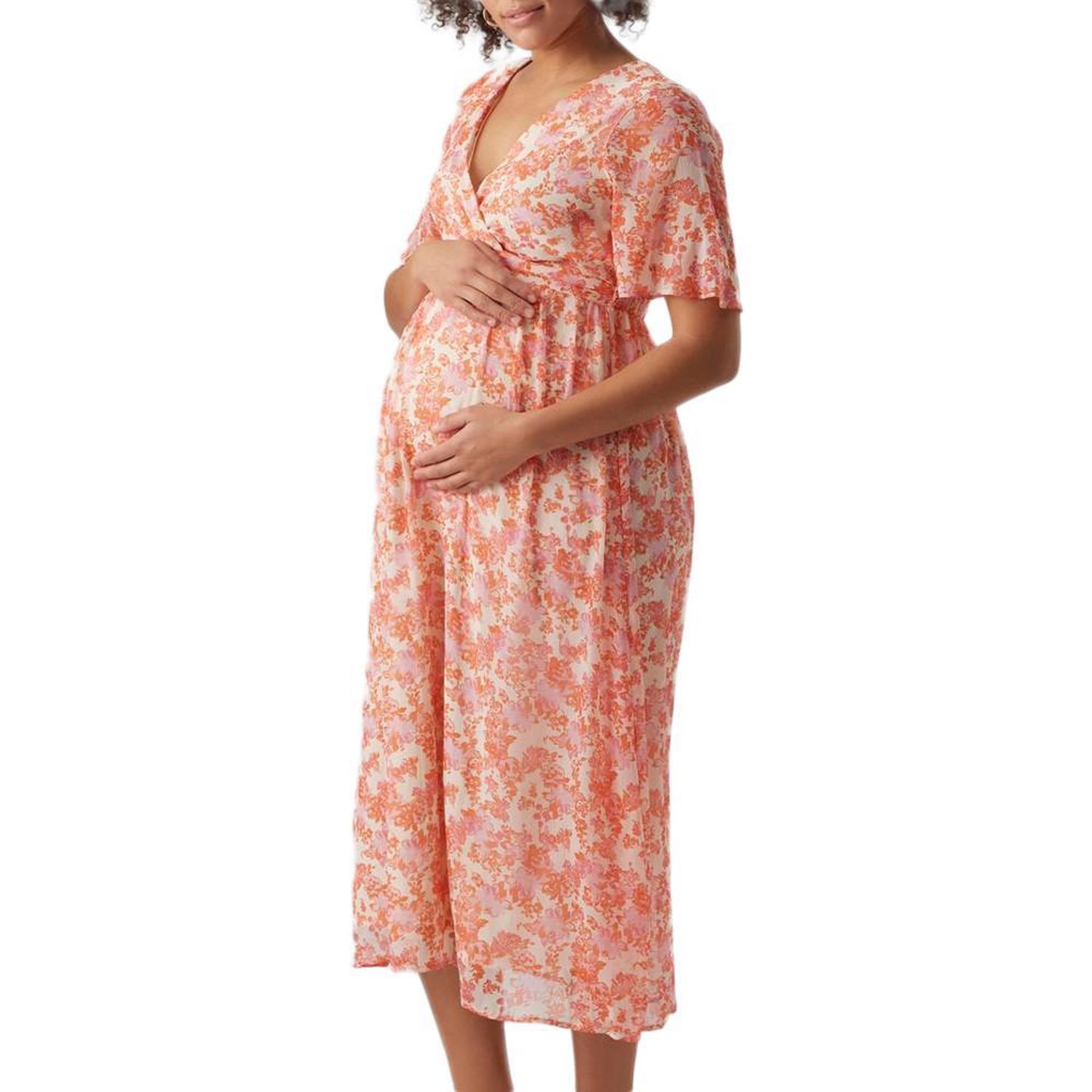 Voir la diapositive 1 : VERO MODA MATERNITY Robe Fleuries Rose/Rouge Femme Vero Moda Marternity Mia