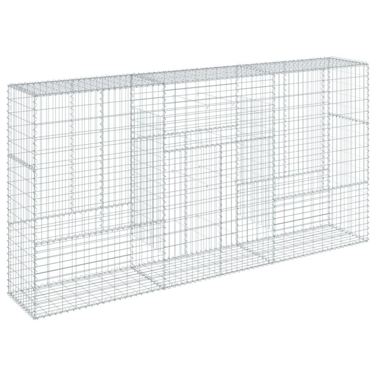 VIDAXL Panier gabion avec couvercle 300x50x150 cm fer galvanise