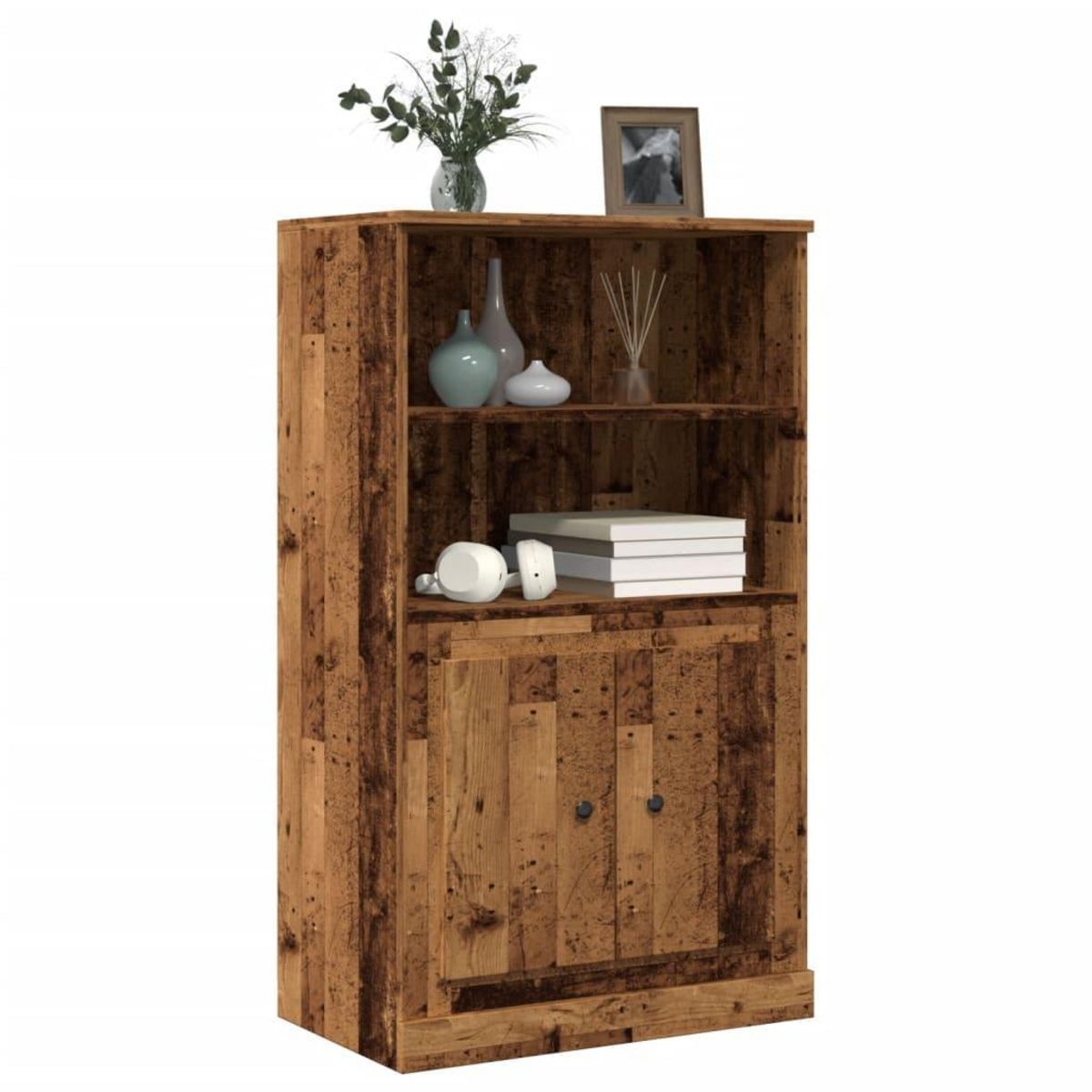 VIDAXL Buffet haut vieux bois 60x35,5x103,5 cm bois d'ingenierie