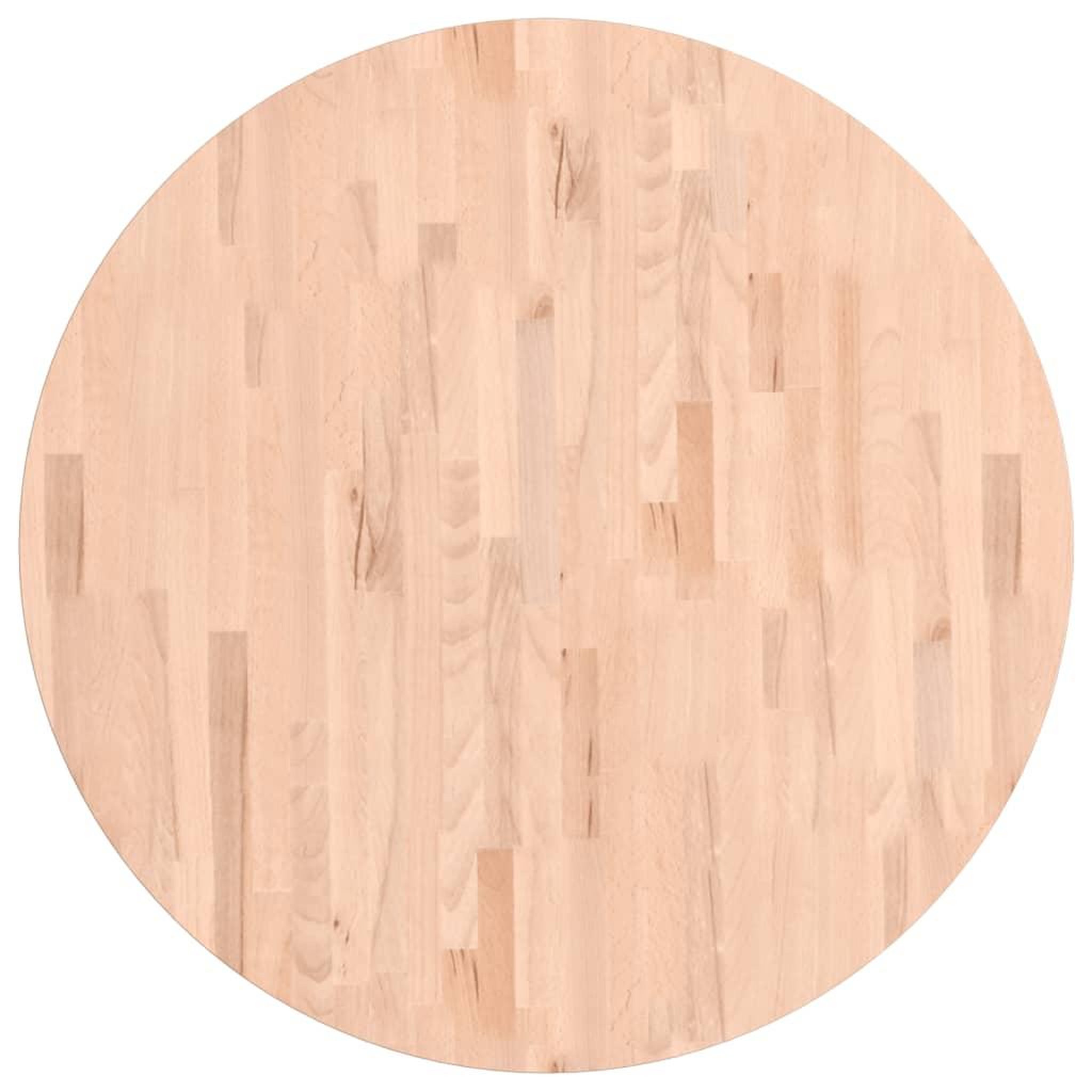 Voir la diapositive 2 : VIDAXL Dessus de table Ø90x1,5 cm rond bois massif de hetre