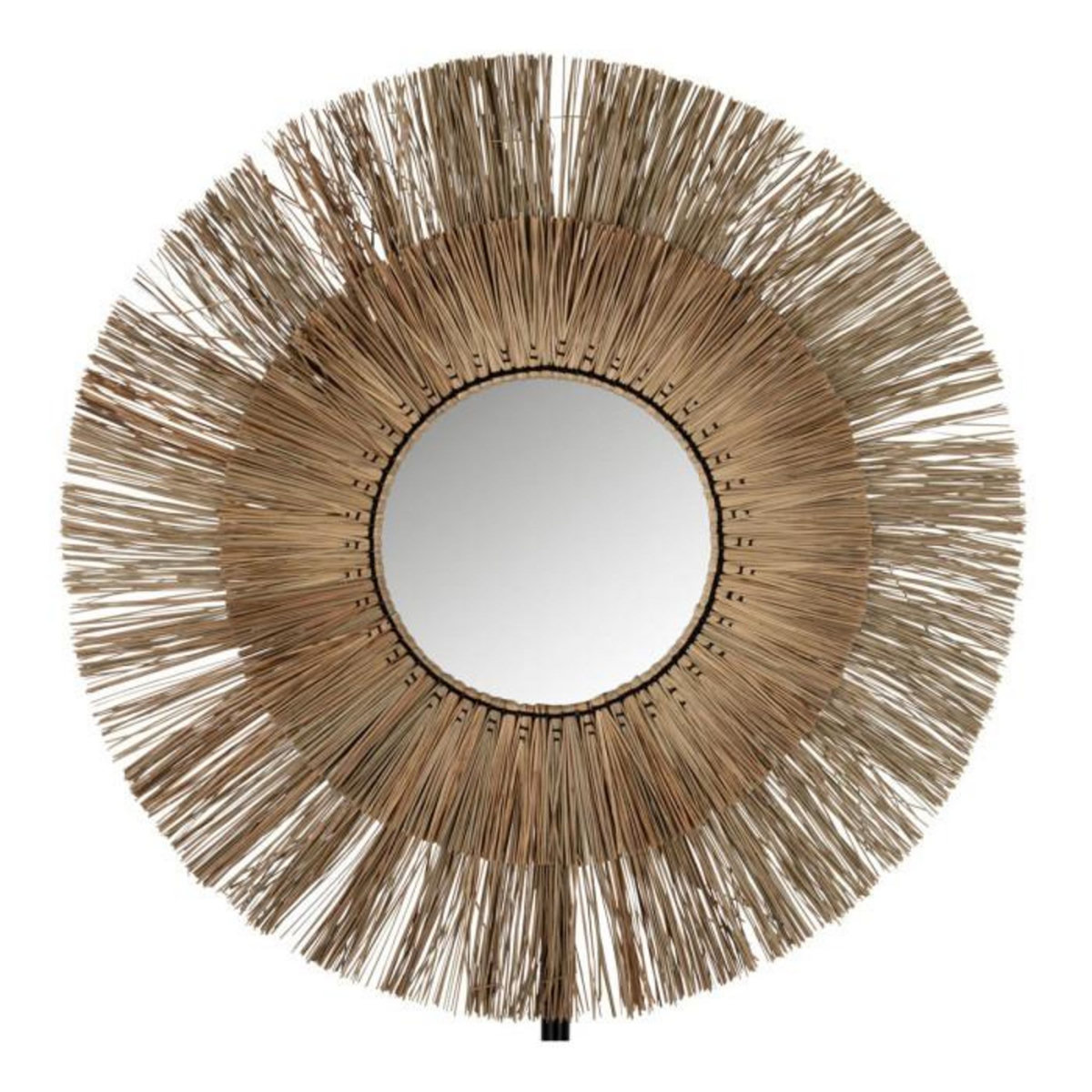 Paris Prix Miroir Mural Rond  Mendi  110cm Naturel