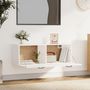 Voir la diapositive 3 : VIDAXL Armoire murale Blanc brillant 100x36,5x35 cm Bois d'ingenierie