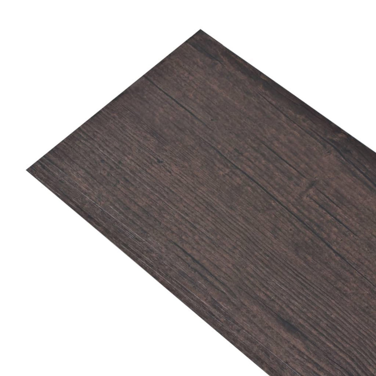 VIDAXL Dalles de plancher PVC autoadhesif 5,02 m^2 2 mm marron fonce