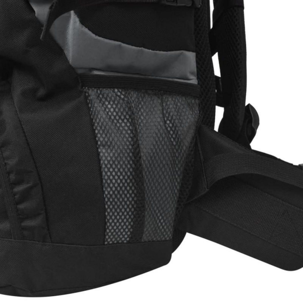 VIDAXL Sac à dos de randonnée XXL 75 L noir et gris