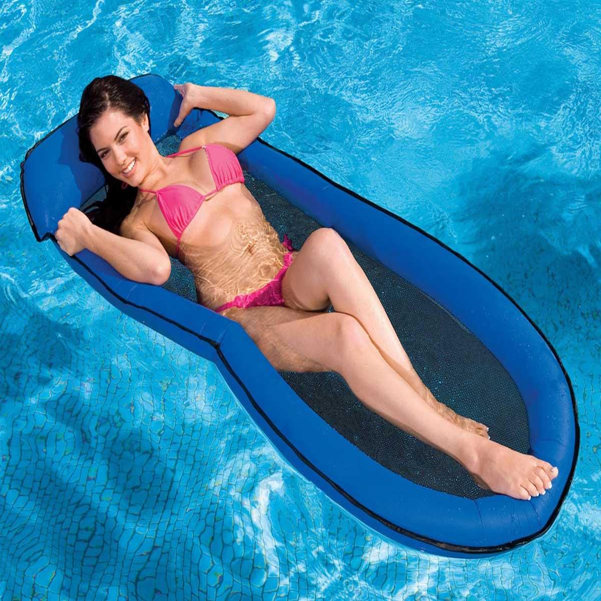 Voir la diapositive 2 : INTEX Matelas semi-immergé Maille Bleu - Intex